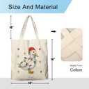 Dlzdn Christmas Goose Tote Bag Winter Reusable Shopping Grocery Bag Beach Bag Birthday Gifts for Women Teacher