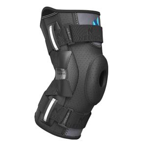 NEENCA Professional Knee Brace for Knee Pain, Hinged Knee Support with Patented X-Straps Fiting System, Strong Stability for Joint Pain Relief, Arthritis, Meniscus Tear, ACL, PCL, MCL, Sports, Workout (Size 7, Black-Single)