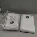 White Linen Blackout Curtains 108 Length 2 Panels Set for Living Room Bedroom, 100% Black Out Thermal Insulated Linen Drapes, Room Darkening Grommet Curtains 108 Inches Long