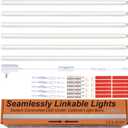 CULAVON Under Cabinet Lights, Plug in, Seamlessly Linkable 12 Inch, 6 Bars+Switch+Extensions, Under Counter Lighting for Kitchen, Closet, Gun Safe, Shelf, Display Case, LED 3000k Warm White