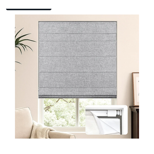 LazBlinds No Tools No Drill Cordless Roman Shades for Windows, Blackout Thermal Insulated UV Blocking Window Blinds, Lightweight Fabric Blinds for Indoor Windows, 34" W x 60" H, Blackout - Grey LazBlinds No Tools No Drill Cordless Roman Shades for Windows, Blackout Thermal Insulated UV Blocking Window Blinds, Lightweight Fabric Blinds for Indoor Windows, 34" W x 60" H, Blackout - Grey