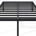 Hafenpo 18 Inch Queen Bed Frame - Sturdy Metal Platform Queen Size, No Box Spring Needed, Heavy Duty, Easy Assembly, Strong Bearing Capacity, Under Bed Storage, Black