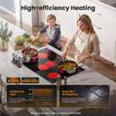 VIKIO HOME 30" Electric Cooktop 5 Burner 8700W, Built-in 220-240V Hardwired