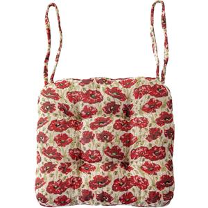 vctops Farmhouse Floral Print Chair Cushions with Ties U-Shaped Soft Comfortable Chair Pads Non Slip Seat Cushions for Indoor Dining Room and Kitchen Chairs (Flower A,16"x16")