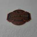 Coffee Shop Sign, Black Large Wall Decor, Vintage Coffee Wall Art, Custom Kitchen Accessory