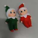 JOYIN Christmas 2PCS Tiny Elf Doll Christmas with 1 Red and 1 Green Elf Doll, Holiday Decoration Accessories Tiny Gift for Girls Boys Kids Adults
