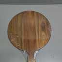 Acacia Wood Cutting Board with Handle Wooden Chopping Board Round Cutting Boards for Kitchen Decor Large Charcuterie Board Tray Teak Meat Cheese Board Bread Serving Platter Butcher Block Pizza Board (16"L x 12"W)