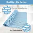 Square Shower Mat: 32"x32" Extra Large Non Slip Shower Mats for Inside Shower, Trimmable PVC Anti Slip Shower Stall Mats, Quick Dry Stand Up Shower Mat for Elderly, Kids