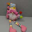 Birthday Gnome Plush, 20 inch, Pink Party Decor with Happy Birthday Hat, Gnome Gifts for Women Mom Sisters Daughter Girls Kids Best Friend, Tiered Tray Table Decor