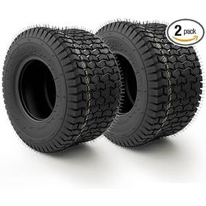 2 Pack 13x6.50-6 Lawn Mower Tires Tubeless 4PR Turf Saver Tires for Garden Tractor Riding Mower Dump Cart