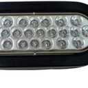 Fortpro 6" Amber Oval Marker/Tail/Turn Led Light with 24 Leds and Clear Lens | F235184