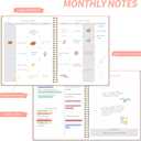 2 x Monthly Planner 2025-2027, Simplified Monthly Calendar Planner, 24 Months Calendar, July 2025 - June 2027, 8.5" * 11", Waterproof Cover with Spiral Bound, for Office, School - Pink