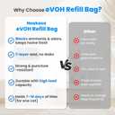 Neakasa XXL Refill Bags for PooGuard Cat Litter Bin, 7-Layer EVOH Odor Control with Good Sealing Function, 48pcs for Up to 12-Month Supply