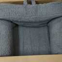 ALIMORDEN 2-in-1 Flip Out Cuddly Sherpa Toddler Couch, Convertible Sofa to Lounger, Grey (Armchair)