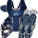 Rawlings | RENEGADE 2.0 Catcher's Set | Baseball | NOCSAE Certified | Youth Ages 12 and Under | Navy/Silver