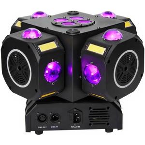 Moving Head DJ Lights 180W LED with 4 Rotating Head,16X10W RGBW 4-in-1 Multiple Effects Changing21CH DMX-512/Sound Activated for Christmas KTV Wedding