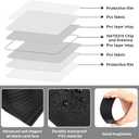 Xuhal 100 Pcs Black NFC Cards Blank Tags 504 Bytes Digital Programmable Business Cards Chip Compatible with NFC Enabled Mobile Phones & Devices