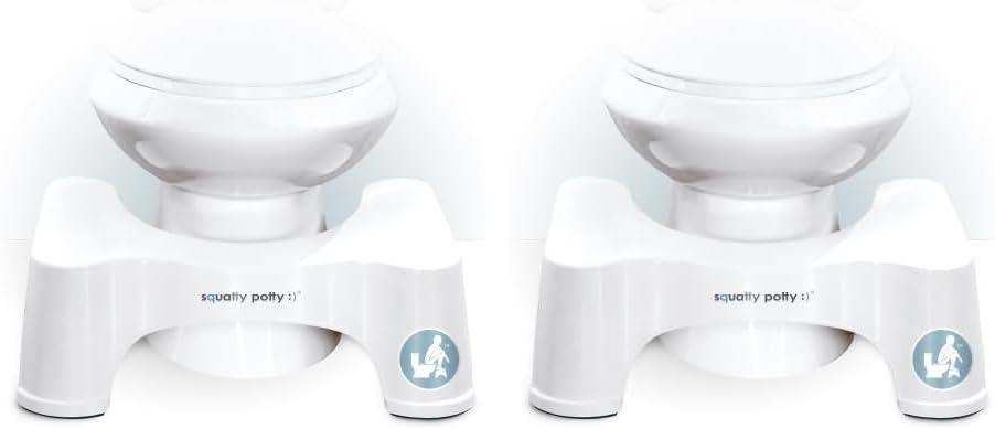 Squatty Potty The Original Bathroom Toilet Stool Height, White, 9 Inch (Pack of 1)