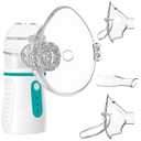 Portable Nebulizer with 3 Adjustable Speed, for Adults and Kids, Handheld Nebulizer for Breathing Issues, with AutomaticCleaning, Laser Ultrafine Mesh Making, Effective for Home use