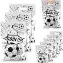 7 x Soccer Goodie Bags Party Favors, Soccer Gift Bags, 50 Pcs Soccer Snack Bags for Team Goody Snacks Candy Treat Bag Football Party Decorations Birthday Theme Supplies Gifts for Kids Games Sports Events
