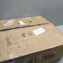 6 Lights Modern Brushed Gold Chandelier, 18.19" Textured Glass Drum Chandeliers for Dining Room Over Table, Hanging Light Fixture for Kitchen Island Living Room Foyer Entryway Bedroom, UL Listed