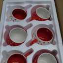 Didaey 6 Pcs Valentine Day Heart Coffee Mugs 12oz Valentine Red Heart Ceramic Mugs Bulk Cute Couple Cups Set for Anniversary Wedding Engagement Birthday Couple Gifts Mom Women