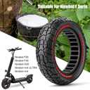 Cooryda 10X2.5 Off Road Tire for Ninebot F20/F40/G30/mi4 ULTRA/mi4,10 inch Solid Tyres 60/70-6.5 with Mounting Tool for Electric Scooter, 10X2.5'' Scooter Replacement Wheels For Front(Red 1pc)