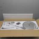 72 Large Ceiling Fans, Ceiling Fan with Remote Control and Wall Switch, 6-Speed Reversible Silent DC Motor, Dual Finish 8 Blades, Indoor/Outdoor Gray Contemporary Ceiling Fan for Living Room, Patio (Black)