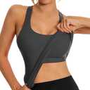 MathCat Seamless Workout Tank Top for Women with Built in Bra, Padded Racerback Athletic Yoga Camisole, Medium