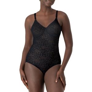 Bali womens Lace Shapewear, Faja Body Shaper, Lace 'N Smooth Firm-control Shapewear for Women, Built-in Bra (36B, Black)