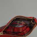 Christmas Crossbody Bags for Women,Red Plaid Christmas Purse with Adjustable Strap,Nylon Handbags,Xmas Gift Bag for Women