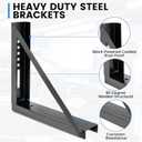 Underbody Truck Tool Box Mounting Brackets Kit, Welded Formed Steel Mounting Brackets with Screws Spacers and Bolts for 18 x 18 Inch Underbody Truck Tool Box, Set of 2