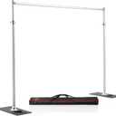 Backdrop Stand Heavy Duty 9.2x9.2ft - Adjustable Photo Backgdrop Stand Kit for Photography, Wedding, Party, Family Celebration, Portable Pipe and Drape Support System with Carrying Bag
