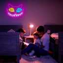 Cat Neon Sign for Wall Decor Dimmable Cartoon Neon Light for Men LED Light Up Sign Suitable for Living Room Clothing Store Man Cave Birthday Gift Size 13.7 * 10.3In(P069)