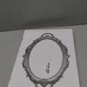 Vintage Decorative Gold Framed Mirror, Wall Hanging Mirrors & Tabletop Tray for Bedroom Living Room Dresser Decor, Oval- 9.6" W x 14.3" L (Bronze)