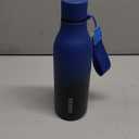 BJPKPK Insulated Water Bottles, 18 oz Stainless Steel Metal Water Bottle with Strap, BPA Free Leak Proof Jugs, Mugs, Flasks, Reusable Thermal Flasks for Sports & Travel, Blue Black