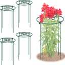 4 Pack Peony Cages and Supports, 14" Dx24 H Plant Supports for Outdoor Plants, Heavy Duty Metal Peony Support Cage Flower Support Rings, Plant Support Ring for Rose Tomato Hydrangea Strawberry