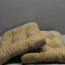 Arlee Chair Cushions for Dining Chairs, Set of 2 - Memory Foam Chair Pads, Non-Skid Backing - Durable Thick Seat Cushions for Kitchen, Office, Patio, 15.5" L x 15.5" W, Bamboo Tan