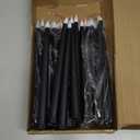 Treela 36 Pieces Flameless Taper Candles 11 Inch Flickering Faux LED Battery Operated Electric Fake Candles for Christmas Halloween Birthday Wedding Party Supplies(Black)