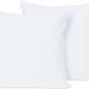 Cotton Pillow Covers with Zipper White Pillow Covers 16 X 16 in. Set of 2 - No Inserts - Living Room, Bed, Sofa, Couch - Boho Home Decor - Throw Cushion Cover/Pillowcases