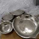 9 Cluster Decorative Bowls Bright Silver Snack Tray Bowl Chip & Dip Serving Piece Strong Brass Centerpiece Beautiful Room Accent & Entertaining Parties Home Decor Wedding Gifts 22 Inch Decorative Gift