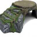Extra Large Resin Reptile Hideouts Cave Habitat Decor for Reptiles, Amphibians, Fish Tanks and Gecko, Leopard