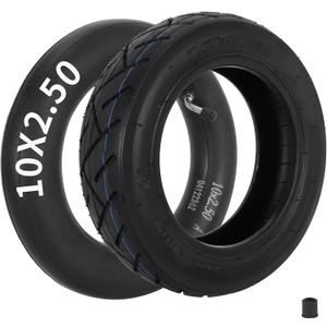 RUTU 10 x 2.50 Tire and Inner Tube Set Replacement for Self Balancing Electric Scooter, 10 Inch Inner Tube Fits 36v 48v 400w 500w 800w Hub Motor Mijia M365