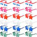 18 Pairs Star Shaped Rimless Sunglasses Bulk for 4th of July Star Glasses Frameless Colorful Patriotic Sunglasses for Beach,Pool,Outdoors Photo Booth Props,Independence Day,6 Colors