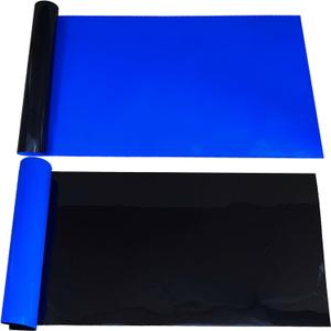 Blue Black Aquarium Background Poster Fish Tank Background Wallpaper Aquarium Backdrop Double-Sided Fish Tank Decorations Paper 12"x 25" (11.6" x 25" In)