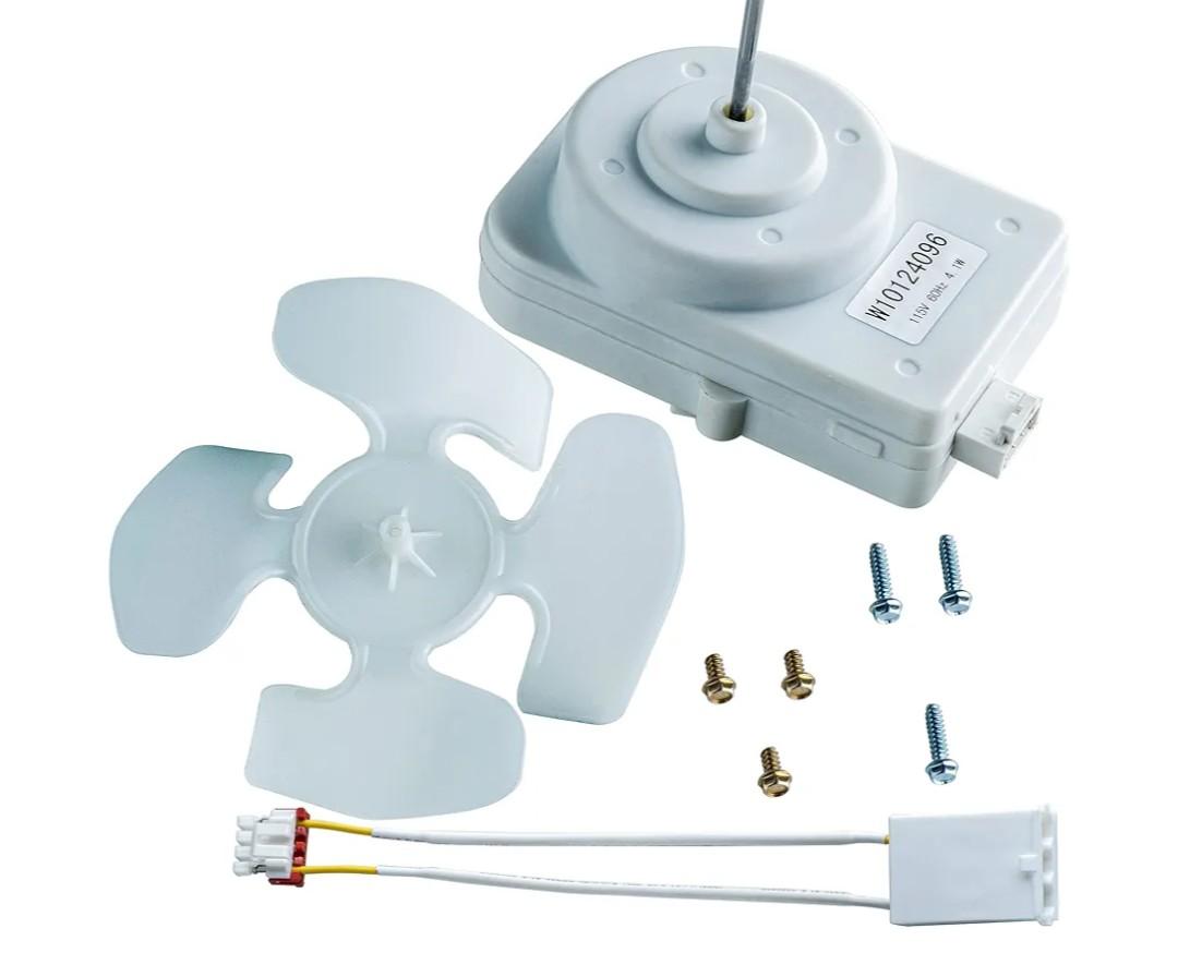 BlueStars W10124096 Refrigerator Condenser Fan Motor Kit - Compatible with Whirlpool, Kenmore & Maytag Refrigerators - Replaces AP4318657 2188538 2188727 2188732 2188891