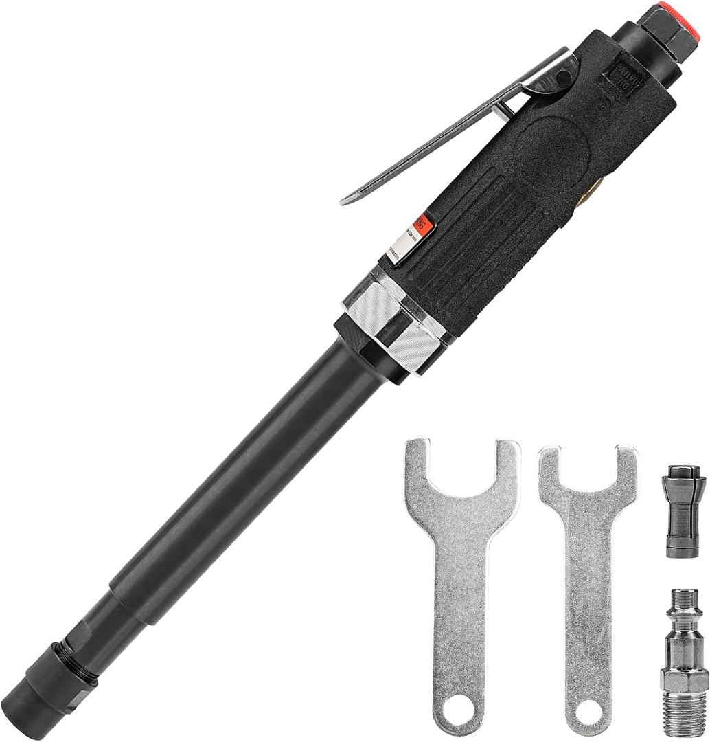 11" Extra Long Extension 1/4“ Straight Air Die Grinder, High Speed Extended Long Shaft Air Die Grinder Tool