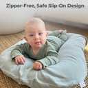 MOZAH Baby Lounger Cover for Newborns - Soft Cotton Slipcover Fitting Most Infant Loungers and Baby Nest Loungers (Pale Mauve - Dusty Pink)