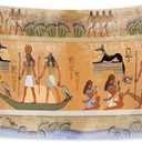 Haoyiyi Egyptian Tapestry Wall Hanging Ancient Egypt Mythology Culture Tapestry Pharaohs Hieroglyphic Carvings Tapestries for Bedroom Living Room Dorm Decor 70.9x63 Inches