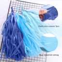 7 x 9.8in Blue Tissue Paper Tassel DIY Hanging paper decorations Party Garland Decor for Party Decorations Wedding,Festival,Baby Shower Decoration 20PCS25cm